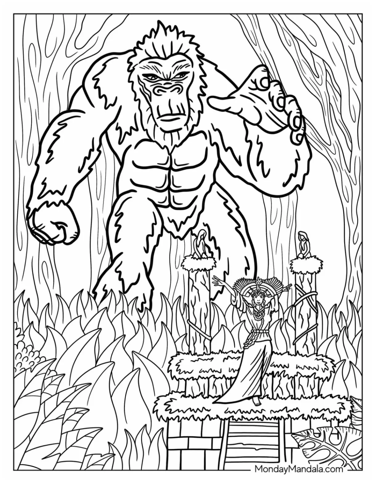 20 king kong coloring pages free pdf printables