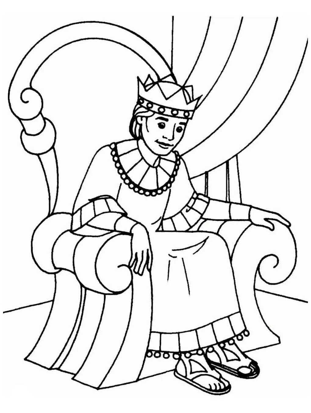 King on Throne coloring page - Download, Print or Color Online for Free
