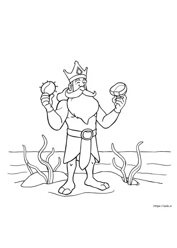 King triton coloring page