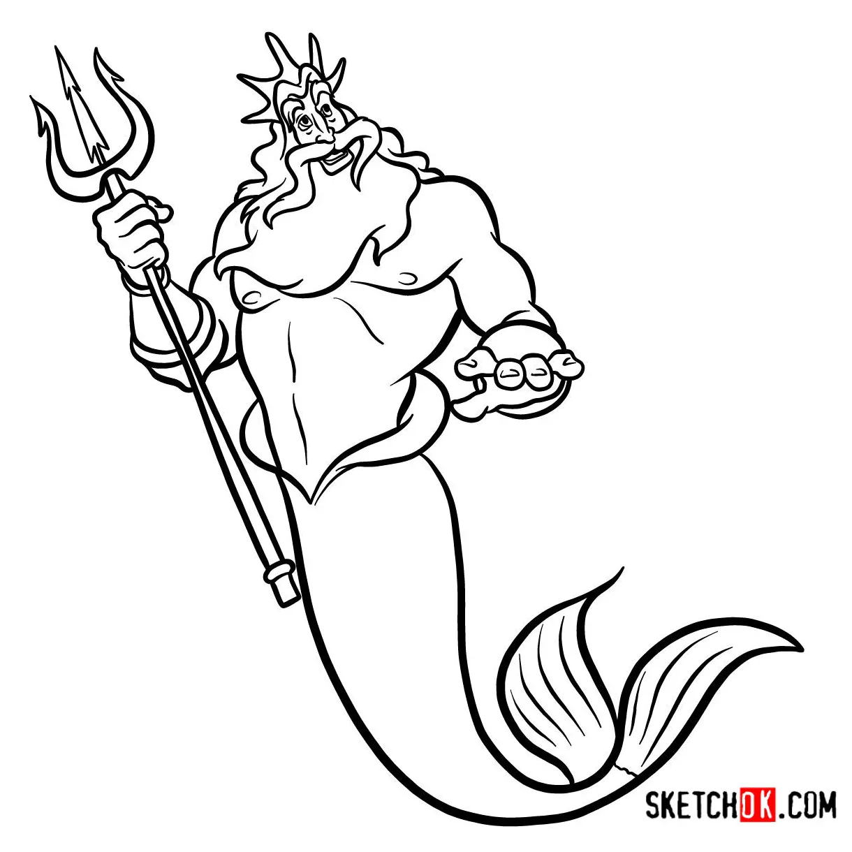 Coloring pages king triton [2025]