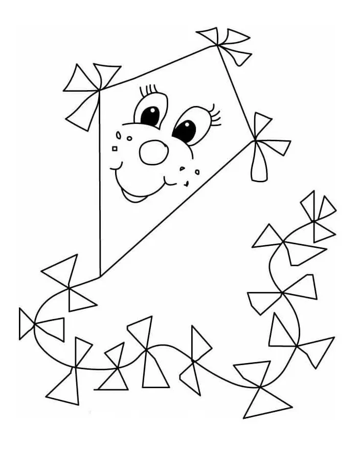 Kite coloring page free printable coloring pages for kids