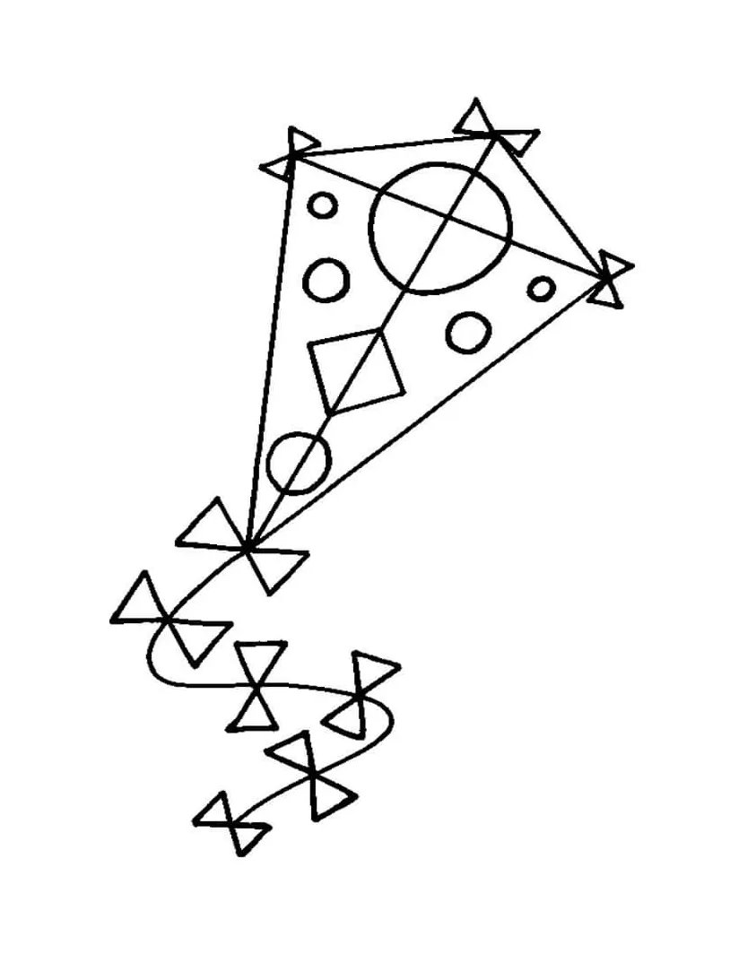 Kite coloring page