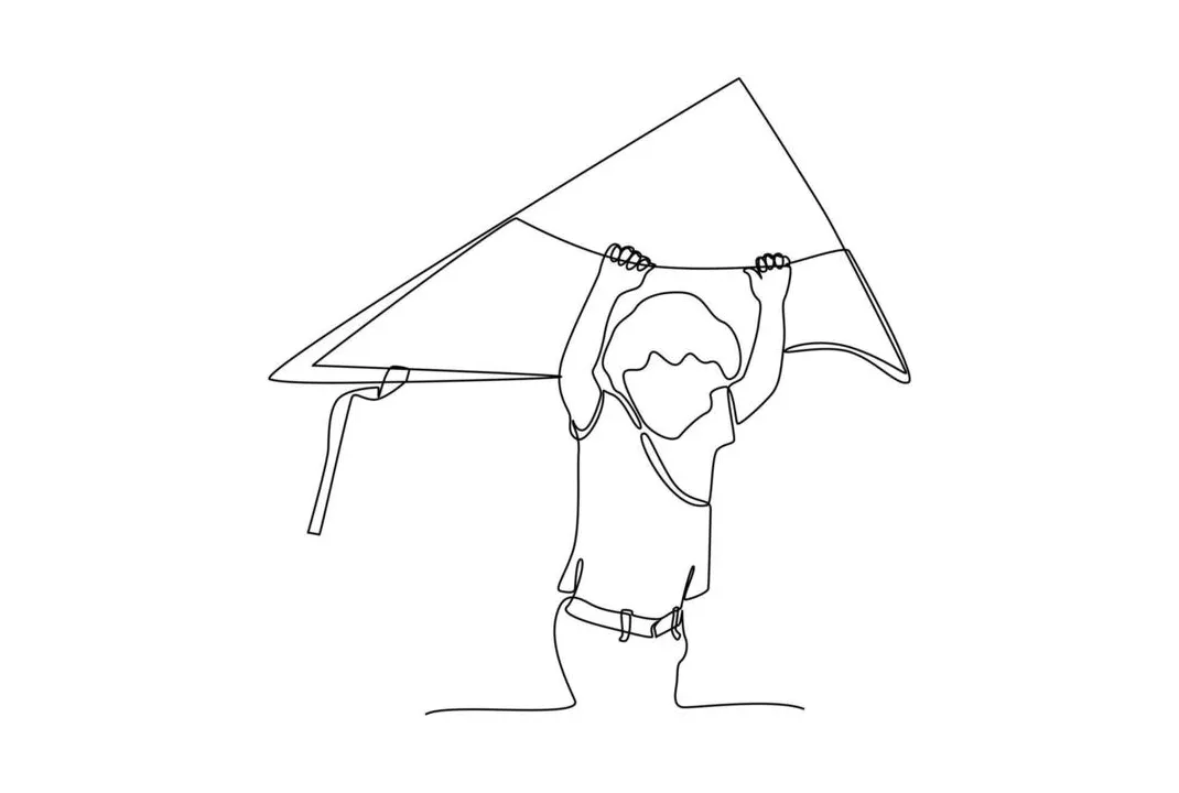 Kite coloring page vector art, icons, and graphics for