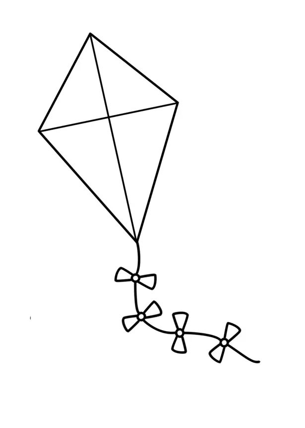 Kite coloring page