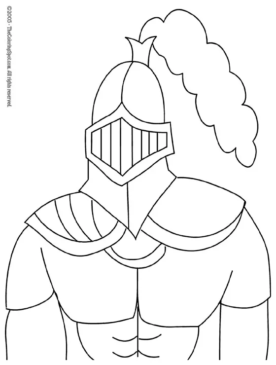 Knight In Armor Coloring Page | Audio Stories for Kids | Free Coloring