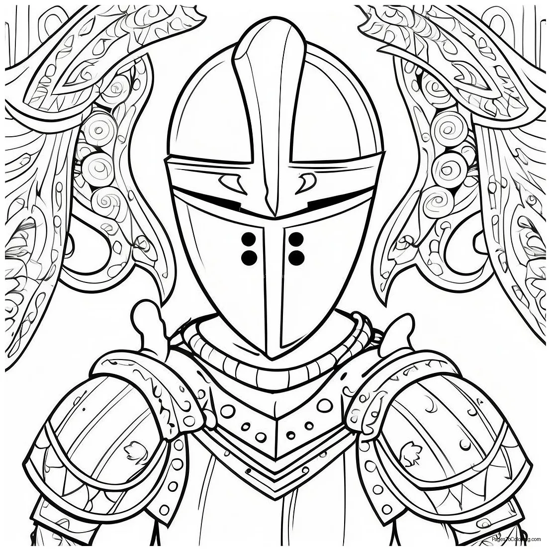 Knight Armor Coloring Page (1241-985)