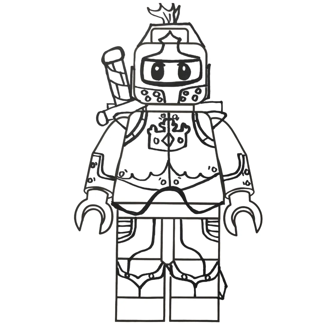 Knight coloring page