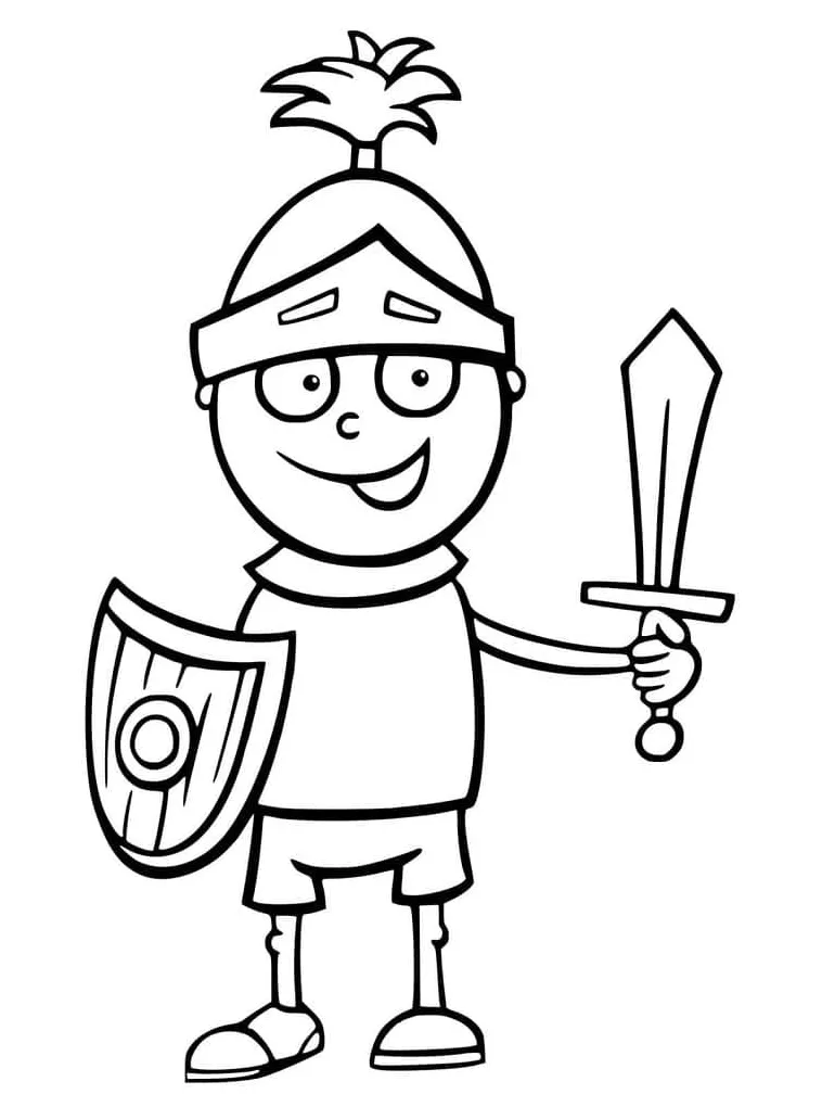 Knight coloring page download, print or color online for free