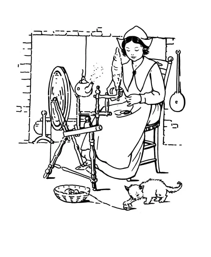 Knitting coloring page download, print or color online for free