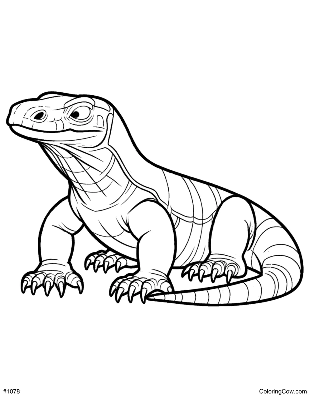 Komodo dragon coloring page