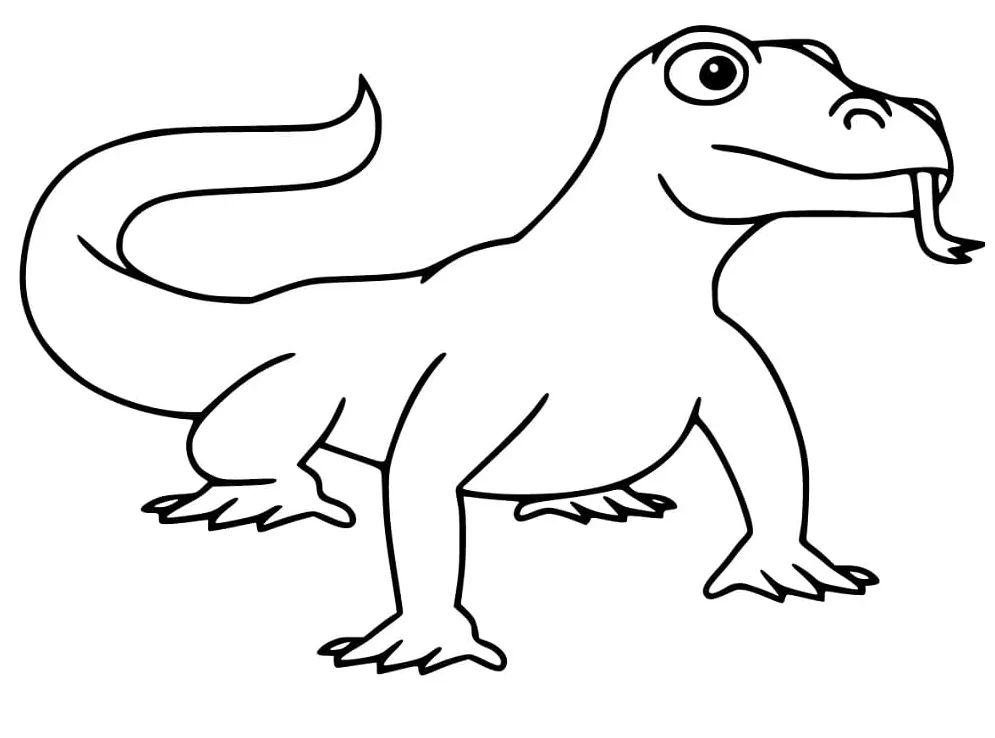 Komodo dragon coloring page