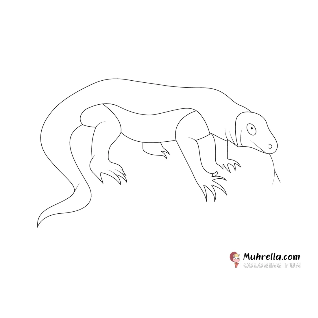 Komodo dragon coloring page