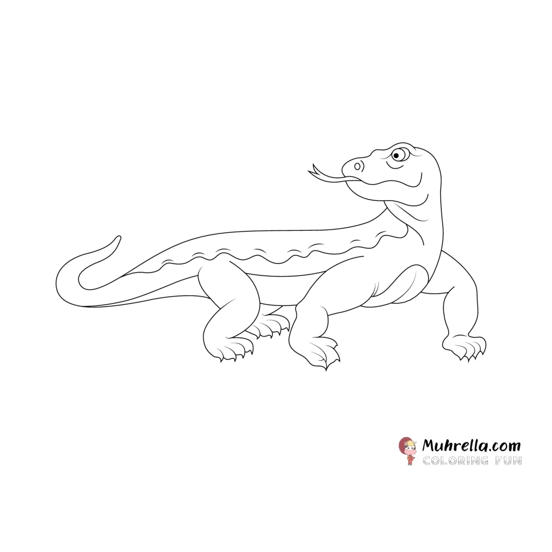 Komodo dragon coloring page