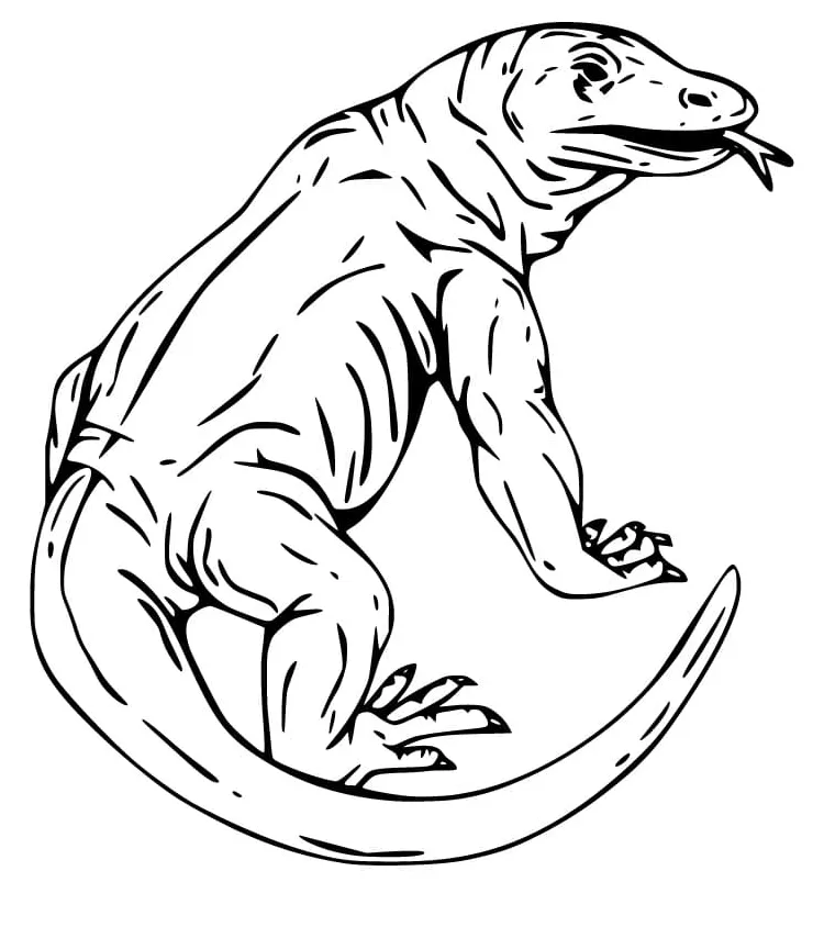 Komodo dragon 4 coloring page free printable coloring pages for kids