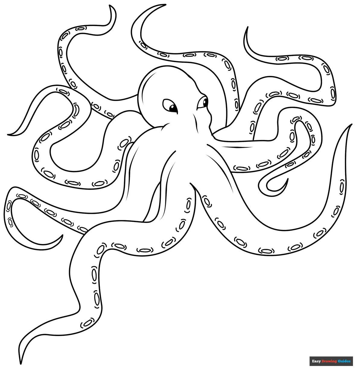 Easy drawing guides printable coloring page