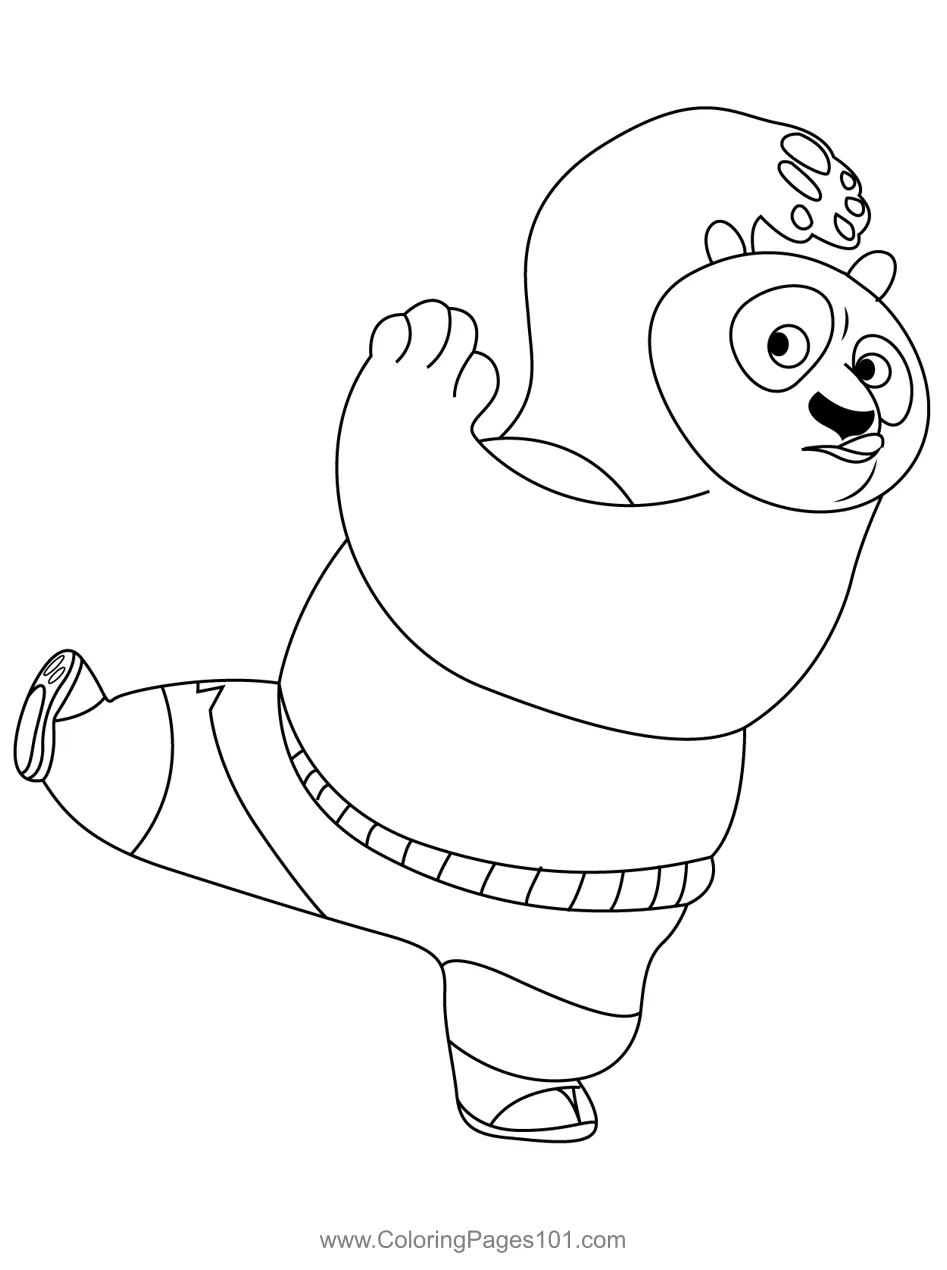 Kungfu coloring page for kids free kung fu panda 2 printable coloring