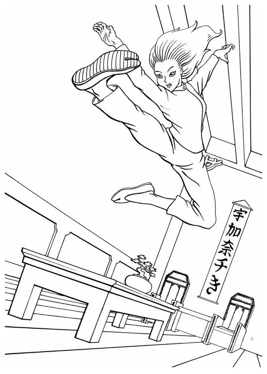 Coloring page kung fu free printable coloring pages img 8822