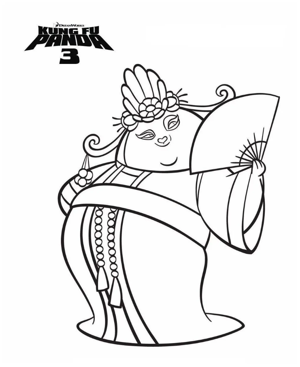 Kids-n-fun 7 coloring pages of kung fu panda 3