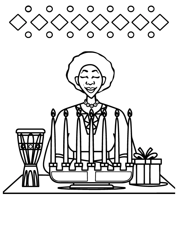 Kwanzaa coloring page