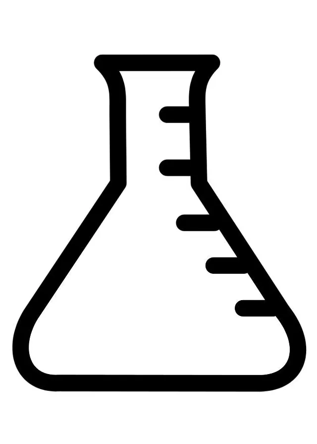 Coloring page laboratory flask free printables img 28230
