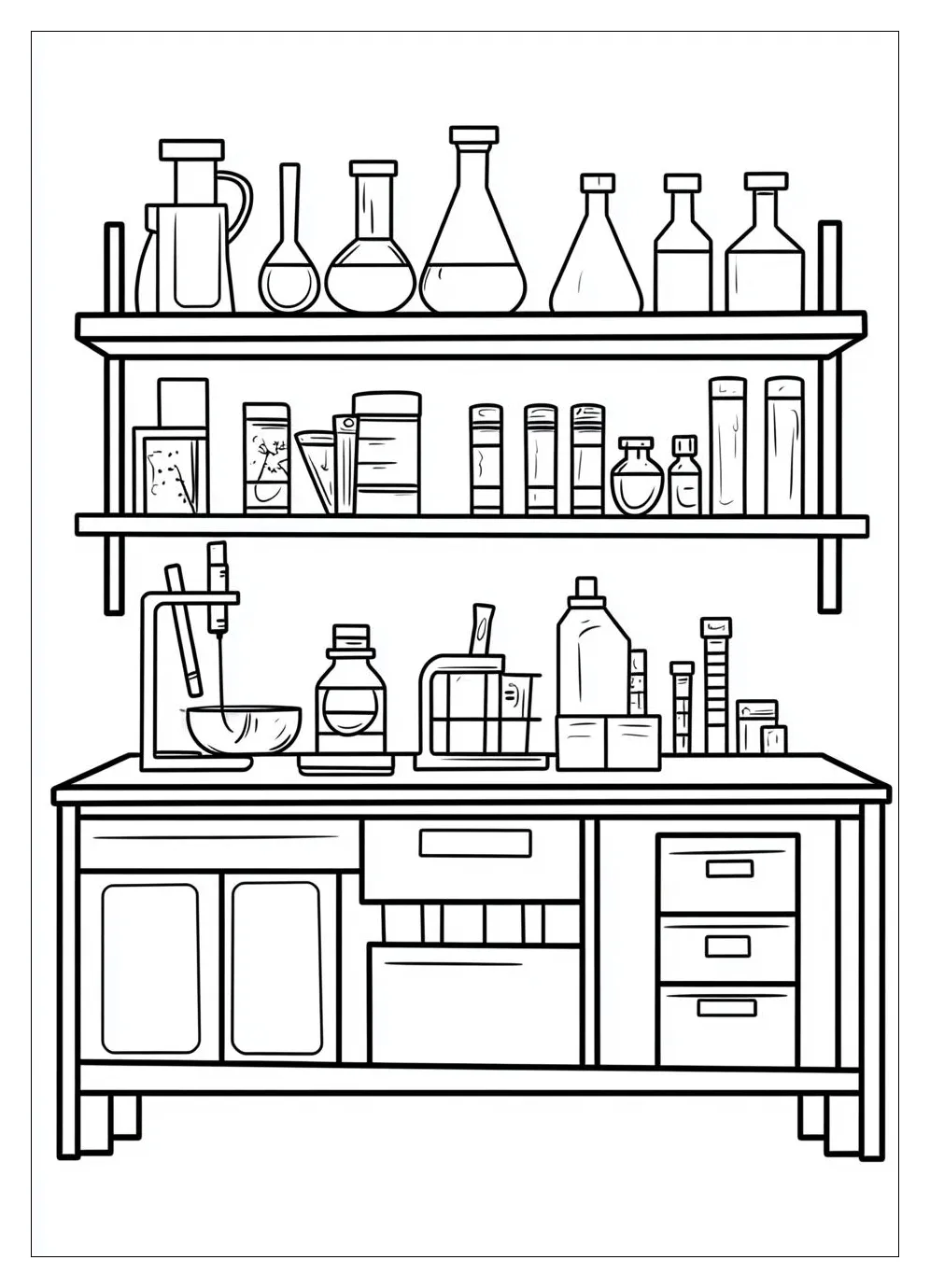 Laboratory coloring pages color your way to stem fun crayonaz