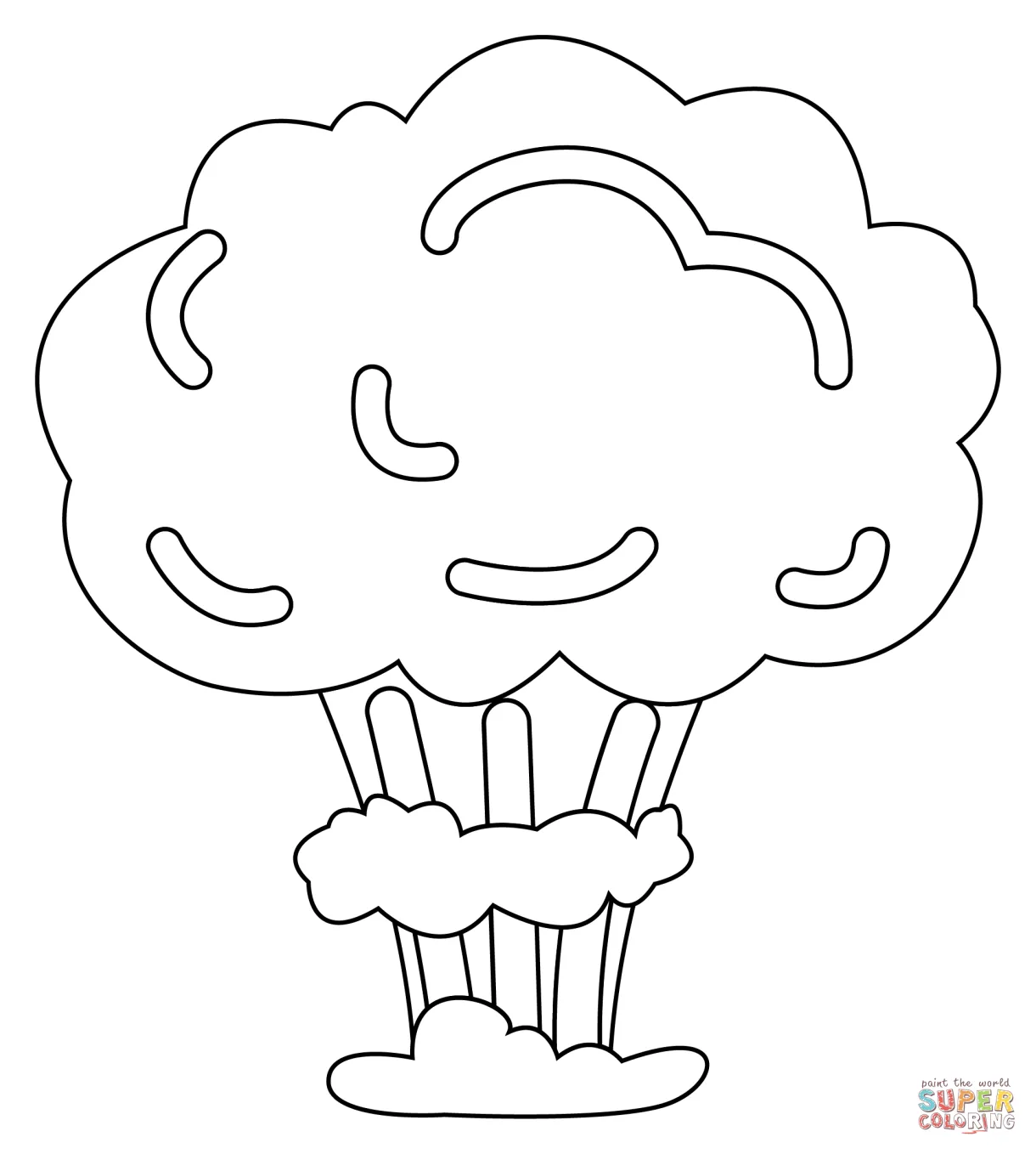 Nuclear explosion coloring page free printable coloring pages