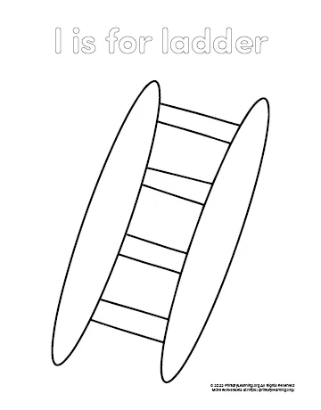 Ladder coloring page primarylearning