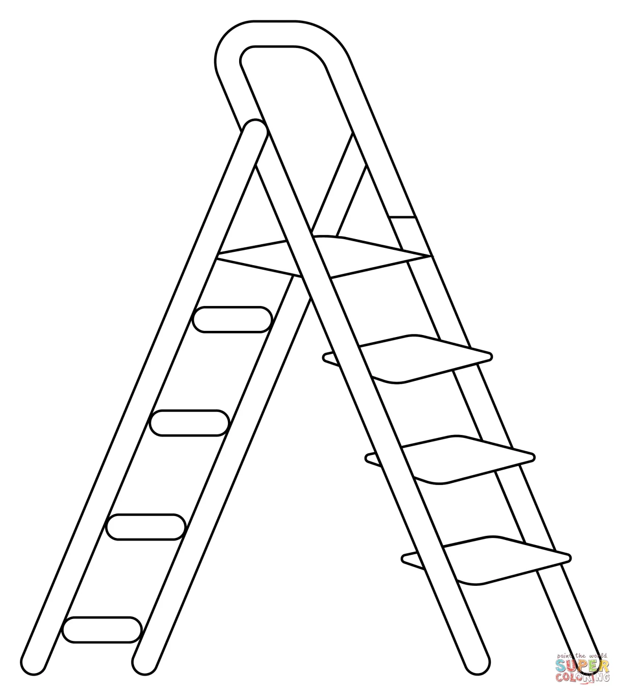 Ladder coloring page free printable coloring pages