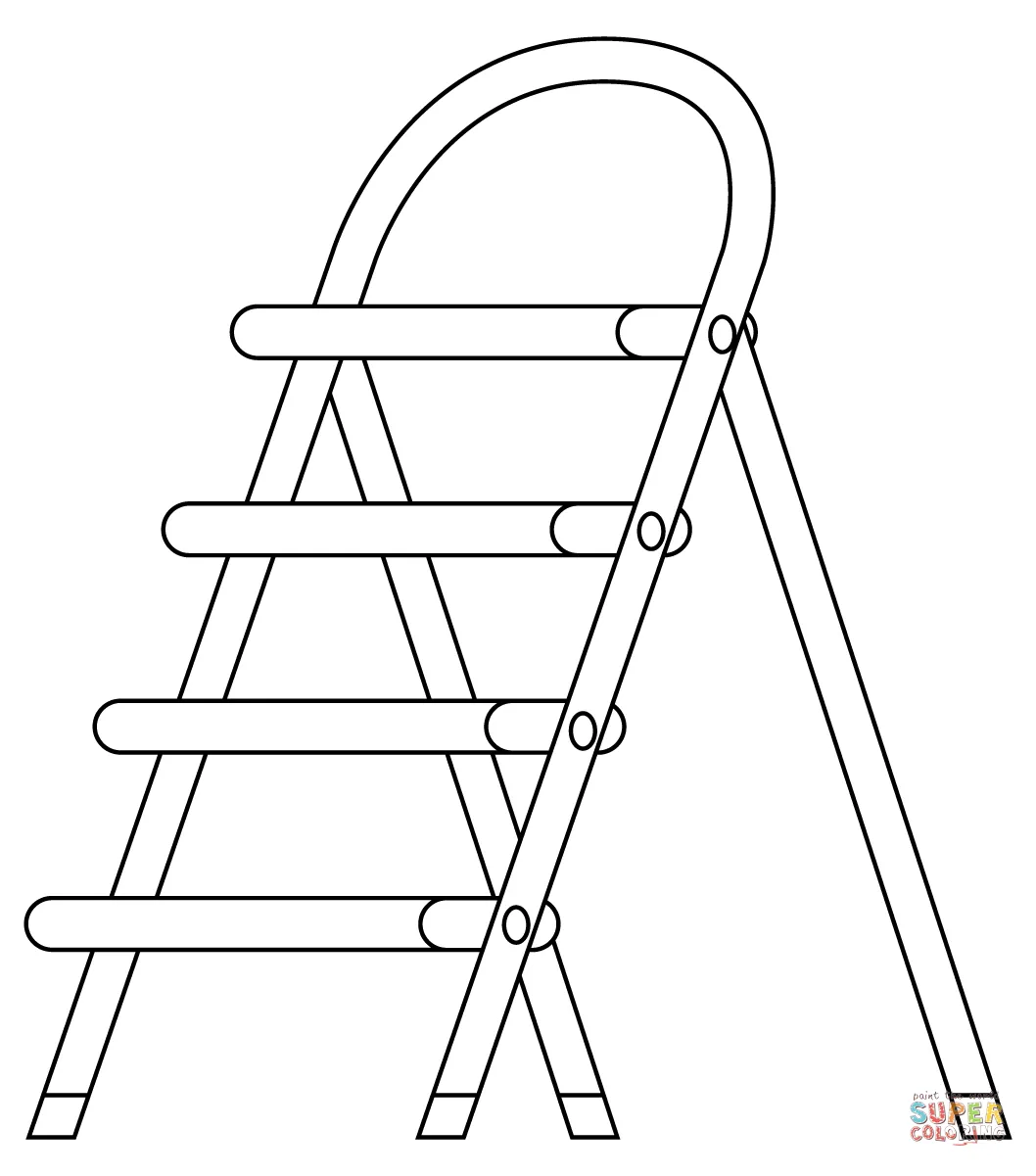 Ladder coloring page free printable coloring pages