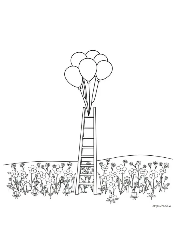 Ladder coloring sheet printable coloring page