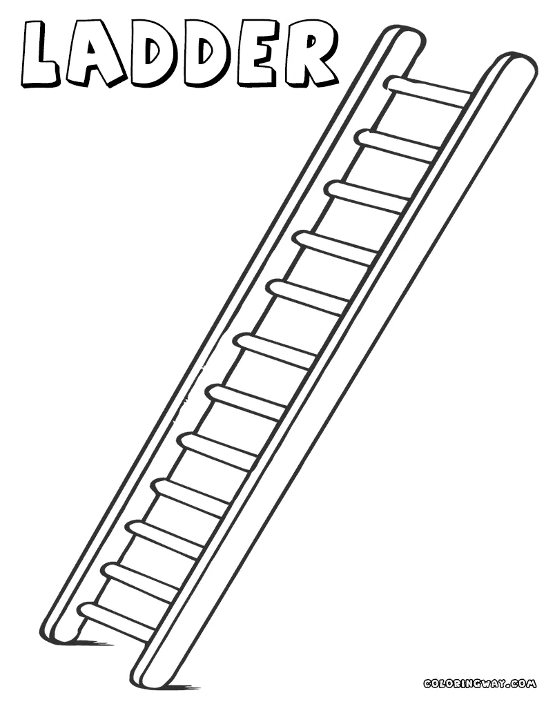 Ladder coloring pages coloring nation
