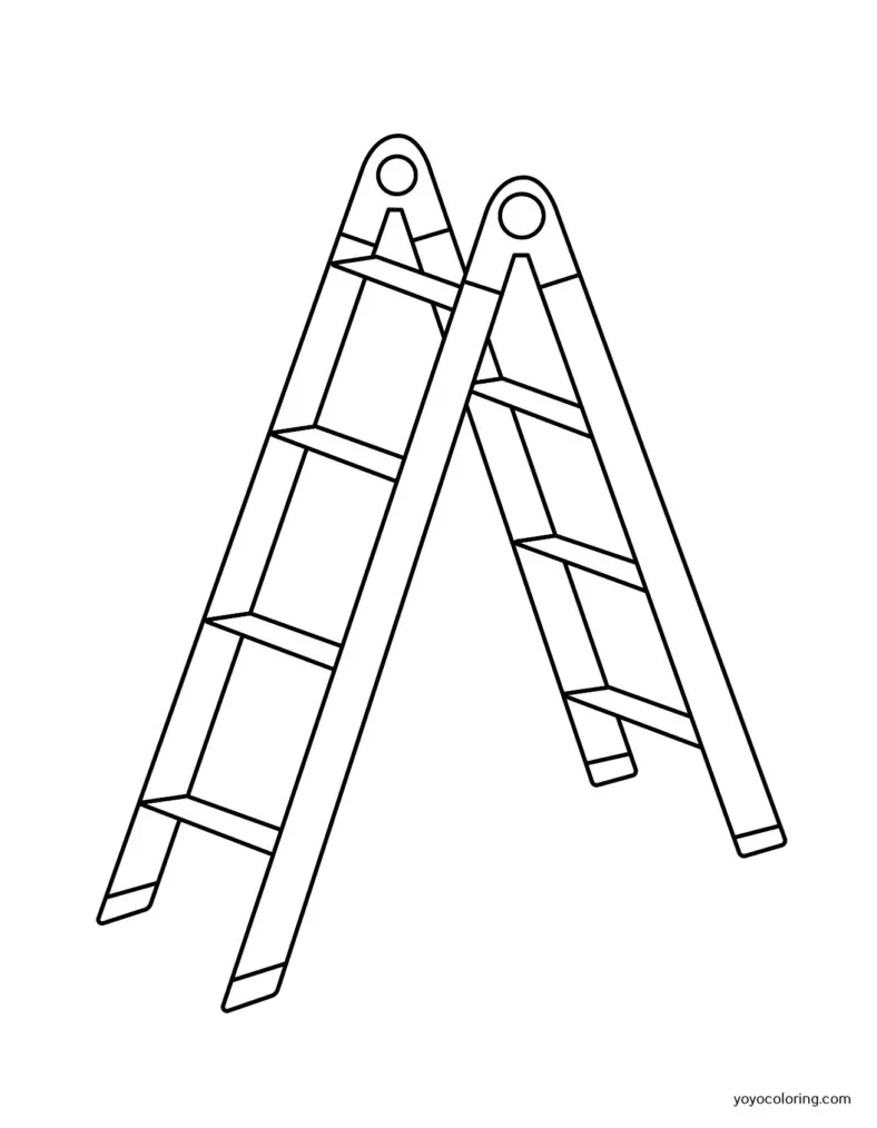 Ladder coloring pages ᗎ printable painting template