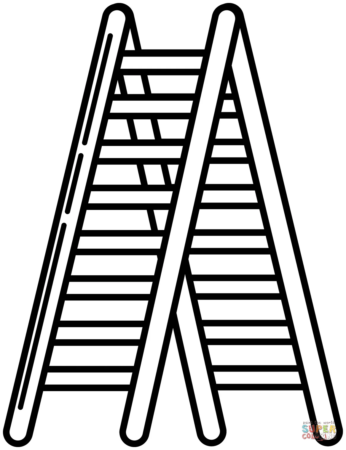 Ladder coloring page free printable coloring pages