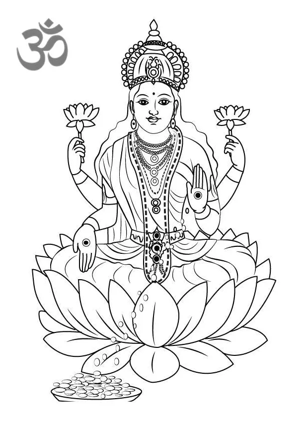 Lakshmi coloring coloring pages