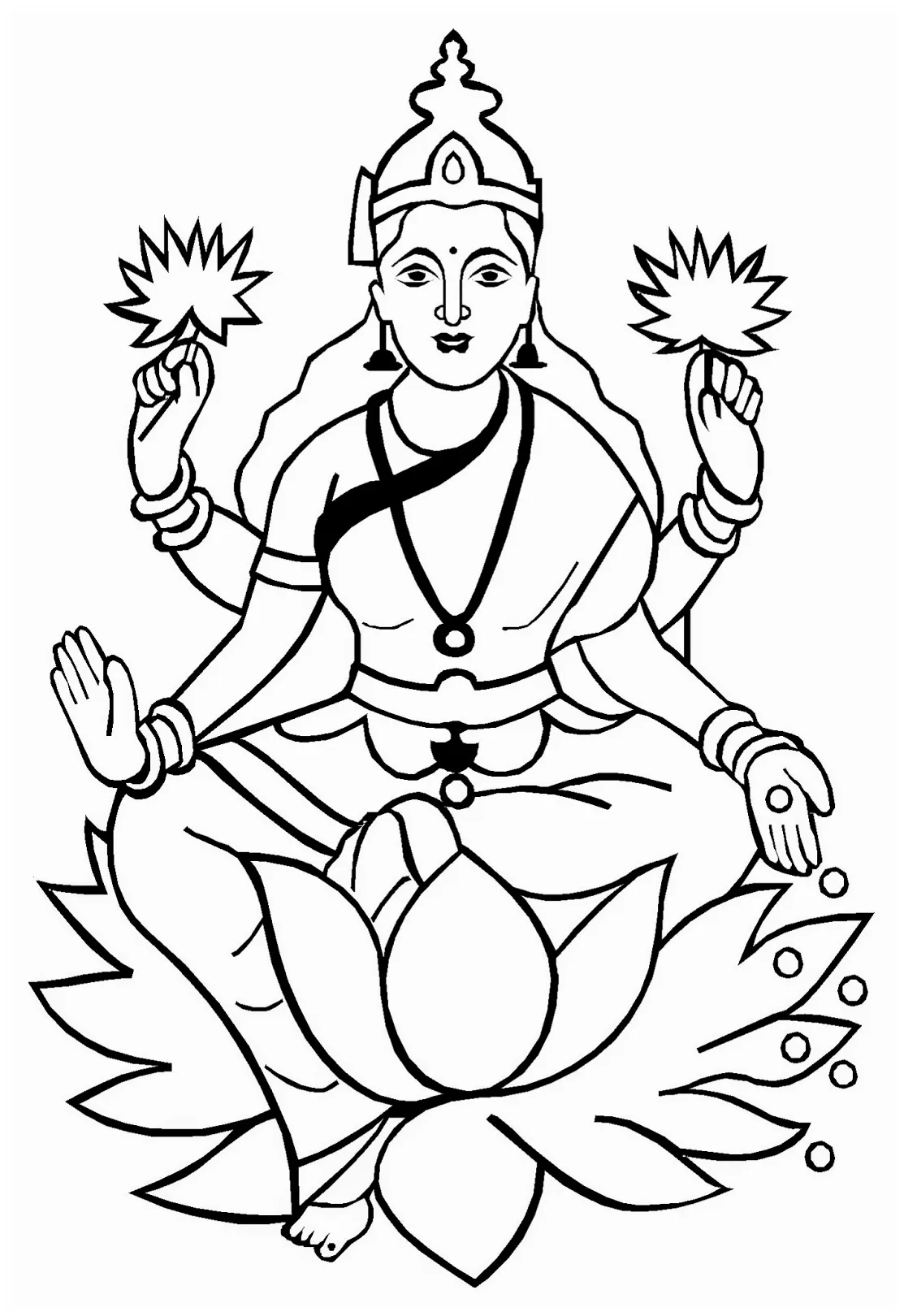 Lakshmi coloring coloring pages