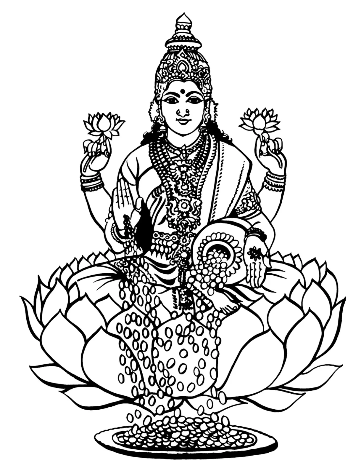 Lakshmi bhu coloring page coloring pages