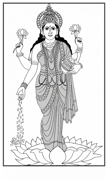 Diwali coloring pages s, maa lakshmi coloring