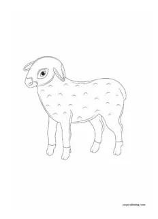 Lamb coloring pages ᗎ printable painting template