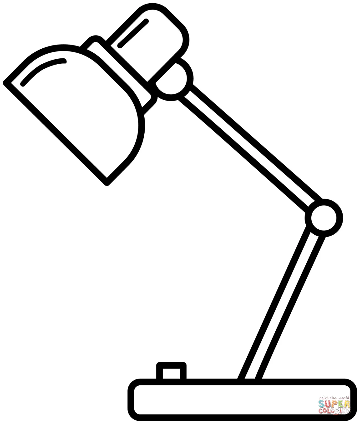 Lamp coloring page