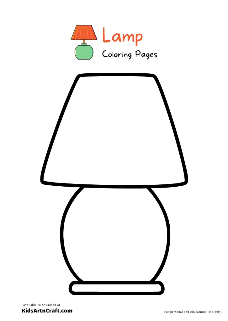 Lamp Coloring Page