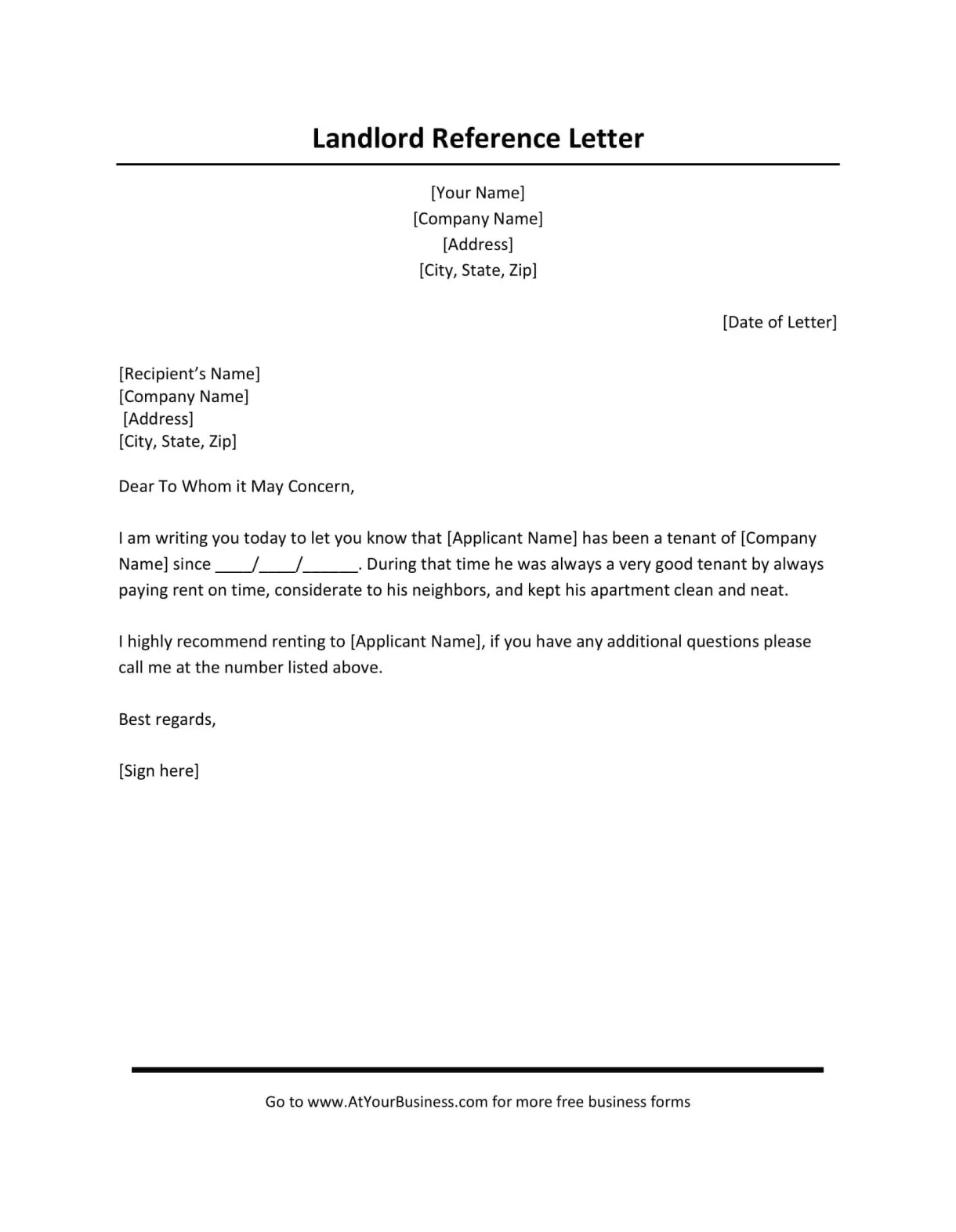 Free printable templates [word, pdf]