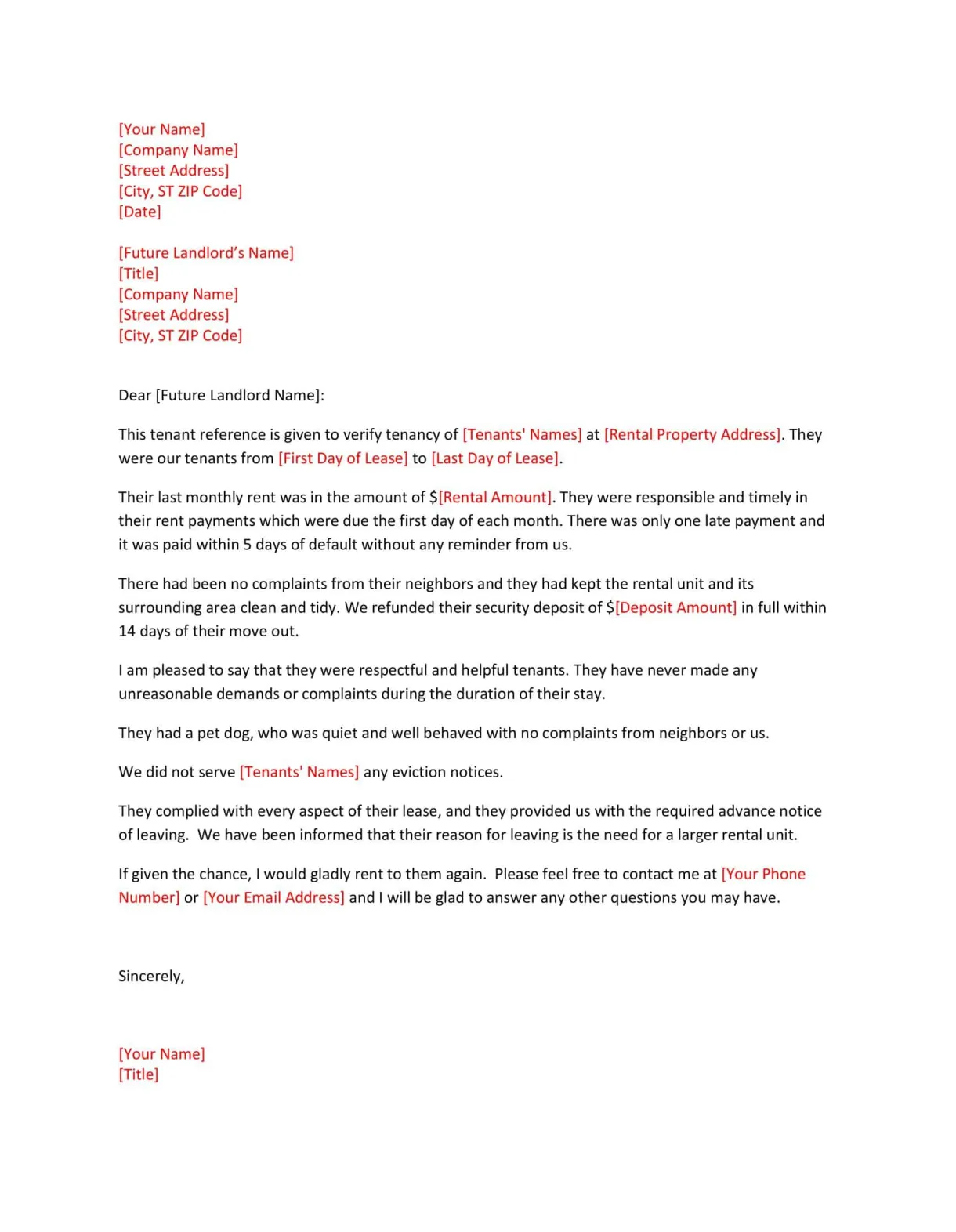 Free printable templates [word, pdf]