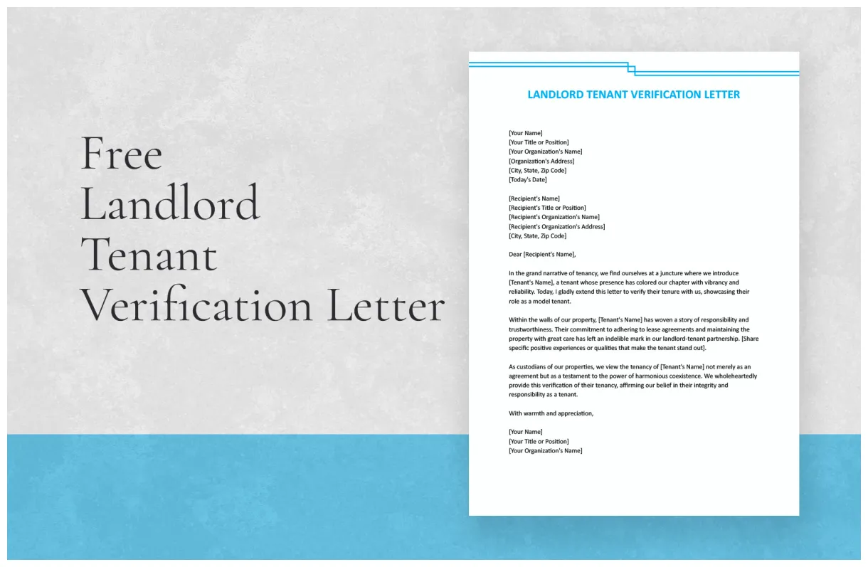 Landlord introduction letter in word, google docs download template