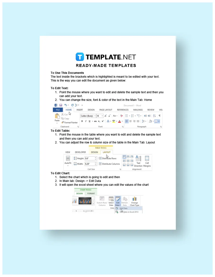 To tenant template in google docs, word, pdf