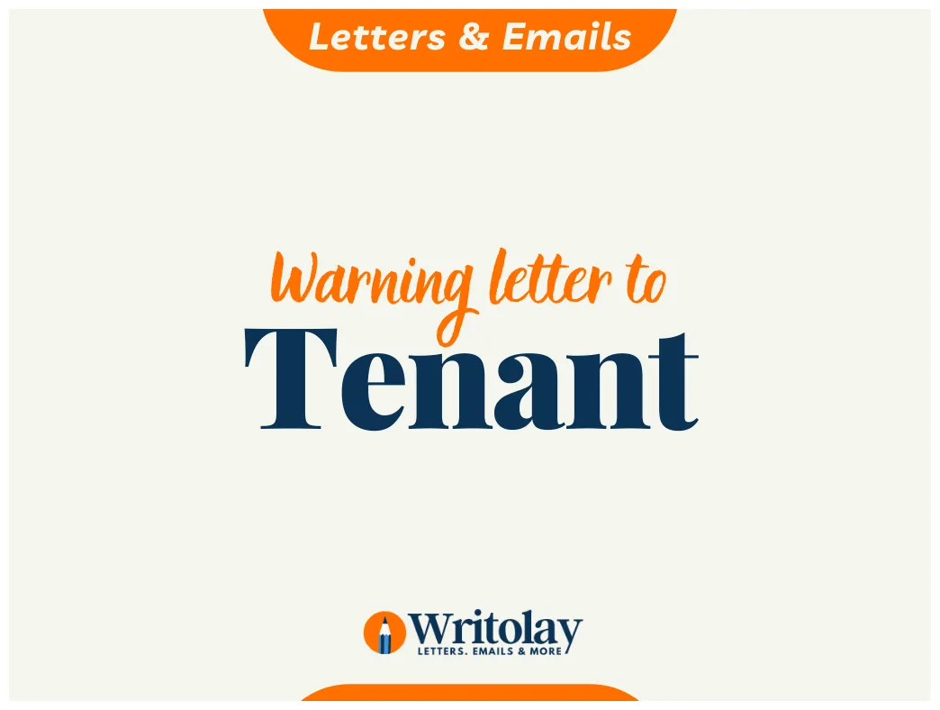 Tenant warning letter 4 templates writolay