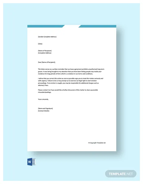 Landlord letter templates 33+ free sample, example format download