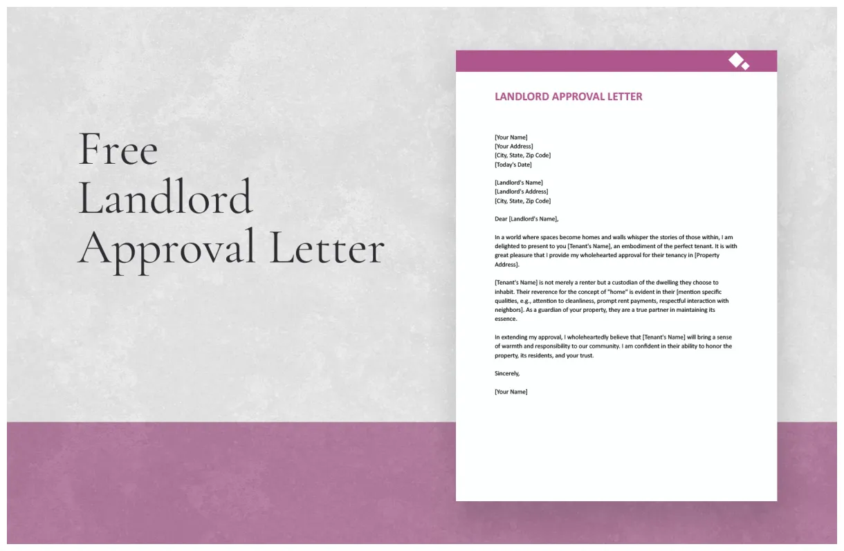 Landlord introduction letter in word, google docs download template