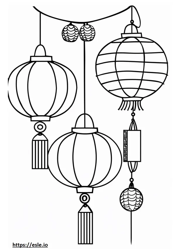 Lantern festival coloring page