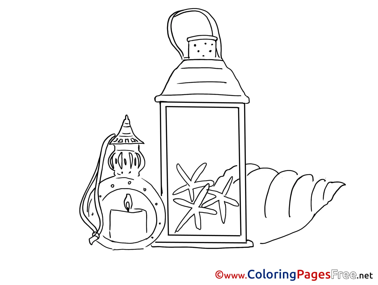 Lantern coloring page