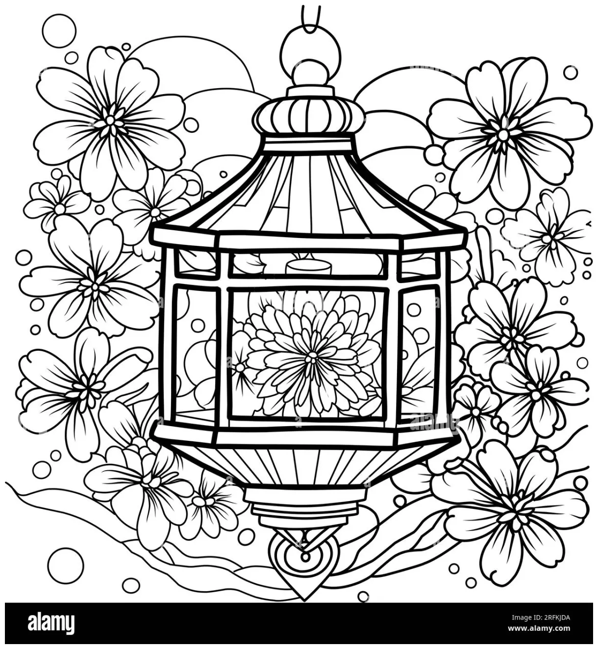 Toro nagashi.japanese . coloring page of